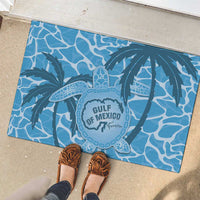 Gulf of Mexico Forever Rubber Doormat Mexican Turtle Blue Version