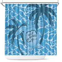 Gulf of Mexico Forever Shower Curtain Mexican Turtle Blue Version