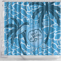 Gulf of Mexico Forever Shower Curtain Mexican Turtle Blue Version