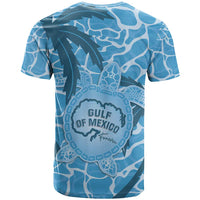 Gulf of Mexico Forever T Shirt Mexican Turtle Blue Version