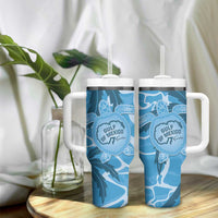 Gulf of Mexico Forever Tumbler With Handle Mexican Turtle Blue Version