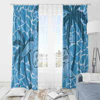 Gulf of Mexico Forever Window Curtain Mexican Turtle Blue Version