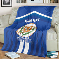 Custom Cyprus Football Blanket Go Champions
