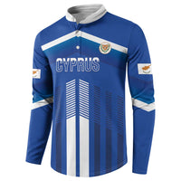 Custom Cyprus Football Button Sweatshirt Go Champions