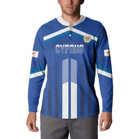 Custom Cyprus Football Button Sweatshirt Go Champions