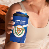 Custom Cyprus Football 4 in 1 Can Cooler Tumbler Go Champions