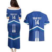 Custom Cyprus Football Couples Matching Puletasi and Hawaiian Shirt Go Champions