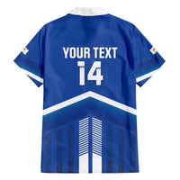 Custom Cyprus Football Family Matching Off The Shoulder Long Sleeve Dress and Hawaiian Shirt Go Champions