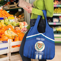 Custom Cyprus Football Grocery Bag Go Champions