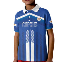 Custom Cyprus Football Kid Polo Shirt Go Champions