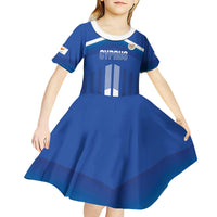 Custom Cyprus Football Kid Short Sleeve Dress Go Champions