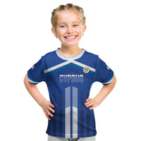 Custom Cyprus Football Kid T Shirt Go Champions