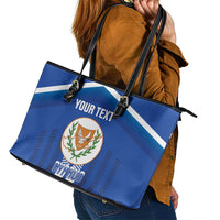 Custom Cyprus Football Leather Tote Bag Go Champions