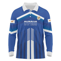 Custom Cyprus Football Long Sleeve Polo Shirt Go Champions