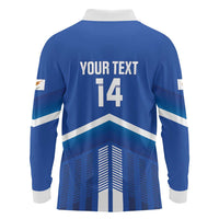 Custom Cyprus Football Long Sleeve Polo Shirt Go Champions