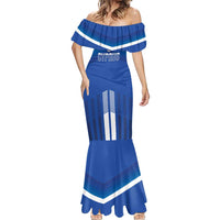 Custom Cyprus Football Mermaid Dress Go Champions