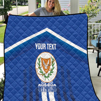 Custom Cyprus Football Quilt Go Champions