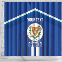 Custom Cyprus Football Shower Curtain Go Champions