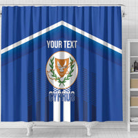 Custom Cyprus Football Shower Curtain Go Champions