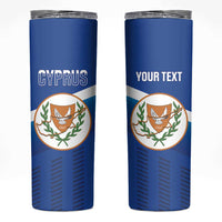 Custom Cyprus Football Skinny Tumbler Go Champions