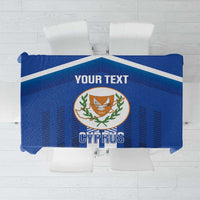Custom Cyprus Football Tablecloth Go Champions