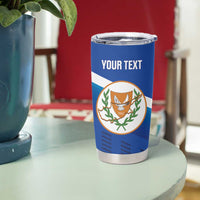 Custom Cyprus Football Tumbler Cup Go Champions