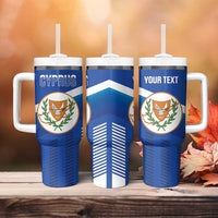 Custom Cyprus Football Tumbler With Handle Go Champions