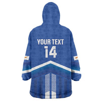 Custom Cyprus Football Wearable Blanket Hoodie Go Champions