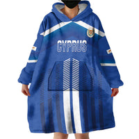 Custom Cyprus Football Wearable Blanket Hoodie Go Champions