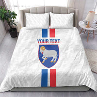Custom Faroe Islands Football Bedding Set Come On National Team