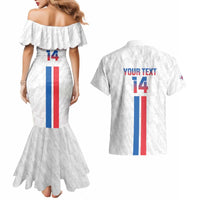 Custom Faroe Islands Football Couples Matching Mermaid Dress and Hawaiian Shirt Come On National Team