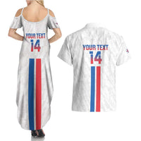 Custom Faroe Islands Football Couples Matching Summer Maxi Dress and Hawaiian Shirt Come On National Team