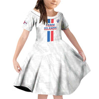 Custom Faroe Islands Football Family Matching Off Shoulder Short Dress and Hawaiian Shirt Come On National Team