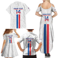 Custom Faroe Islands Football Family Matching Summer Maxi Dress and Hawaiian Shirt Come On National Team