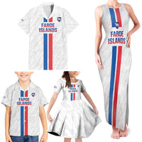 Custom Faroe Islands Football Family Matching Tank Maxi Dress and Hawaiian Shirt Come On National Team