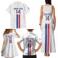 Custom Faroe Islands Football Family Matching Tank Maxi Dress and Hawaiian Shirt Come On National Team