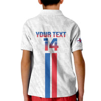 Custom Faroe Islands Football Kid Polo Shirt Come On National Team