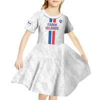 Custom Faroe Islands Football Kid Short Sleeve Dress Come On National Team