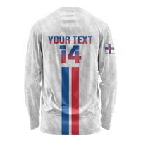 Custom Faroe Islands Football Long Sleeve Shirt Come On National Team