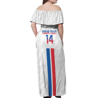 Custom Faroe Islands Football Off Shoulder Maxi Dress Come On National Team