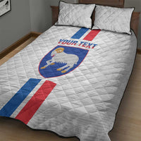 Custom Faroe Islands Football Quilt Bed Set Come On National Team