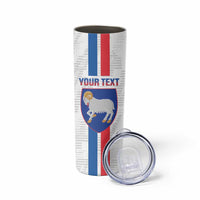 Custom Faroe Islands Football Skinny Tumbler Come On National Team