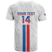 Custom Faroe Islands Football T Shirt Come On National Team