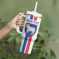 Custom Faroe Islands Football Tumbler With Handle Come On National Team