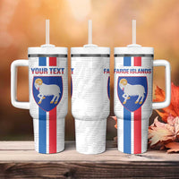 Custom Faroe Islands Football Tumbler With Handle Come On National Team