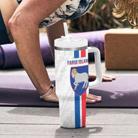 Custom Faroe Islands Football Tumbler With Handle Come On National Team