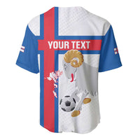 Custom Faroe Islands Football Baseball Jersey Coat Of Arms Flag Style