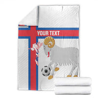 Custom Faroe Islands Football Blanket Coat Of Arms Flag Style