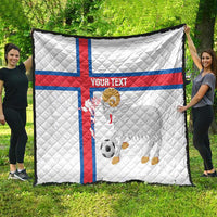Custom Faroe Islands Football Quilt Coat Of Arms Flag Style