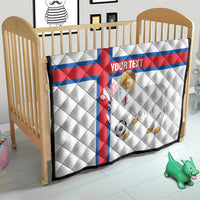 Custom Faroe Islands Football Quilt Coat Of Arms Flag Style